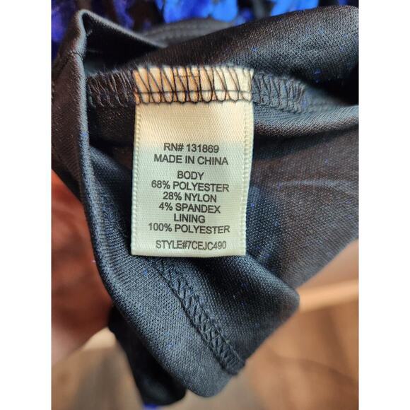 Allison & Kelly Blue tiered velvet burnout dress sz M floral witchy fairy goth - Picture 9 of 12